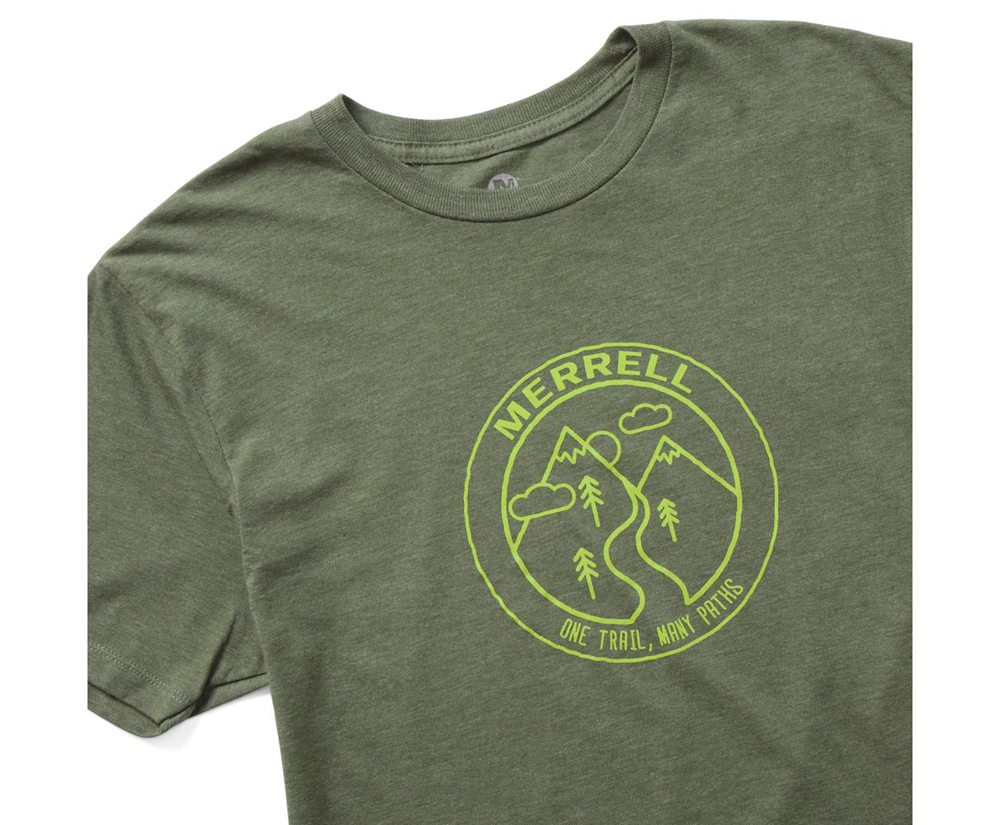 Merrell Short Sleeve Olive - Trailmarker Tee - Mens 65ZNJSEOW